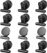 Clips magnétiques, 12 pièces, noir, en métal. Clips magnétiques puissants pour réfrigérateurs, avec dosettes anti-rayures. Aimants pour tableaux blancs pour surfaces magnétiques