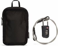 Pacsafe Prosafe 1000 TSA - Kłódka bagażowa z linką stalową - czarny