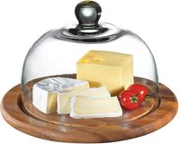 Zassenhaus Kaasplank met stolp, akazie, bruin/glas, 30x30 cm