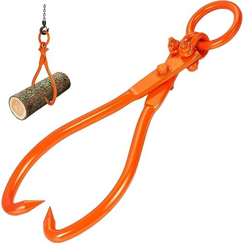 VEVOR Bosttang voor stammen 457,2 mm heftang voor hout, houtblokken, haken, 2 draaibare klauwen, draagkracht 350 kg, stalen houten tang voor tractoren, MTB, vrachtwagens, heftrucks