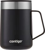 Contigo Streeterville Desk Mug, geïsoleerde roestvrij stalen thermoskoffiebeker met handgreep en deksel, 410 ml, Zwart