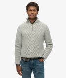 Superdry Jacob Cable Knit Half Zip Trui Heren - Maat S