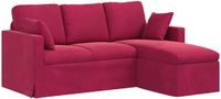vidaXL Bank Wijnrood Fluweel 178 x 134 x 80 cm