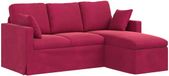 vidaXL Canapé Bordeaux Velours 178 x 134 x 80 cm