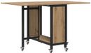 vidaXL Vouwbare eettafel met wieltjes 130 x 80 x 76,5 cm staal PB