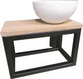 Luca Fonteinset Luca Steel Frame 40x22x25 cm Zwart Wit