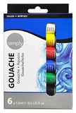 Daler Rowney Simply Gouache Set, 6 x 12 ml