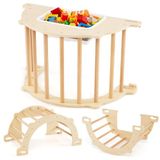FANTASK Montessori klimboog, 8-in-1 boogwip met opbergdoos
