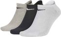 Nike Everyday Lightweight No-Show Sokken (3-pack) - Grijs/Wit/Zwart - Maat 38-42