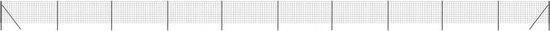 vidaXL Draadgaashek - 0,8x25 m - Antraciet - Staal