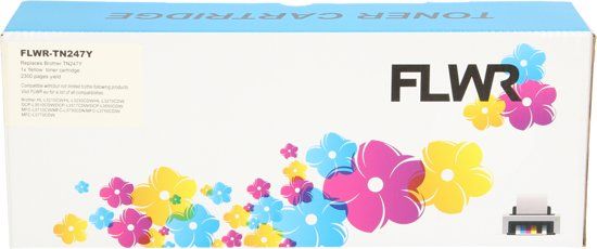 FLWR - TN-247 Geel - Inktcartridge voor Brother