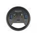 Delock 3 Port In-Desk Hub USB 1 x USB Type-C™ and 2 x USB Type-A + HD-Audio Ports