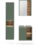 Vicco Badkamermeubelset Viola, Groen/Artisanaal eiken, 3-delig
