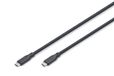 Digitus AK-300350-010-S USB-kabel USB4 Gen 2x2 1 m USB C 80 Gbit/s 240 W Zwart