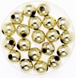 Merkloos Glans deco kralen - Acryl - Goud - 120 stuks - 10 mm