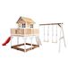 AXI Classic Liam Speelhuis met Dubbele Schommel - Bruin/Wit/Rood - 3+ jaar