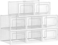 Unyqoos Boîtes à chaussures, set de 8, blanc transparent