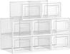 Unyqoos Boîtes à chaussures, set de 8, blanc transparent