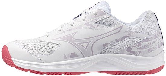 Mizuno Stealth Star 3 Indoor Schoenen Handbal Unisex Wit/Violet Indigo/Camelia Roos Maat 40