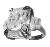Karan MR.O Atelier Karan Ring – Luxe Cocktailring met Cubic Zirconia | Zilver & Gunmetal Statement Ring Dames #9