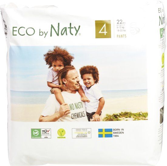 Naty Eco leerluiers 8-15kg maat 4 22 eenheden