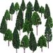 Solidchoice - 24 arbres miniatures de différents modèles, parfaits pour les dioramas - Hauteur : 4,5 à 13 cm