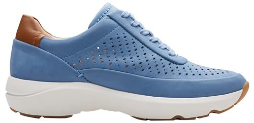 Clarks Tivoli Grace Sneaker Blauwe Nubuck Dames 37.5 EU