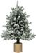 HOMCOM Kunstkerstboom met Sneeuwdecoratie en Dennenappels, 100 cm, Groen