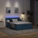 Maison Exclusive - Cadre de lit ottoman avec matelas bleu foncé 140x190 cm velours