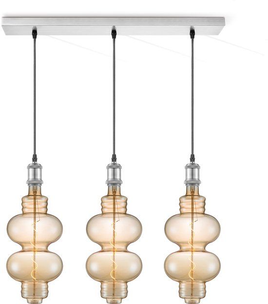 Home Sweet Home hanglamp geborsteld staal vintage Diabolo