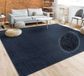Paco Home Vloerkleed Woonkamer Effen Eenvoudig En Modern Laagpolig, Marineblauw, 80x150 cm