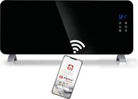 alpina Elektrische Infrarood Verwarming 2000W - Paneelverwarming Elektrisch met Instelbare Thermostaat en 24u Timer - Infrarood Paneel Voor Ruimtes 10-20 m² - Paneel Verwarming Glas 92x24x43cm