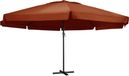 Prolenta Maison Exclusive Parasol met aluminium mast, 600 cm, terracotta kleur