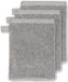 vtwonen Groove set a 3 washandjes - Antraciet - 16 x 22 cm set van 3