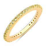 Rafaela Donata Khushi Ring Zilver Groen Peridoot Rond Minimalistisch 925