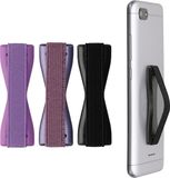 kwmobile Vingerhouder voor Smartphone - Set van 3 - Zwart / Metallic Braam / Lavendel
