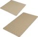 Urban Living Set de tapis antidérapants pour douche/salle de bain - 2x pièces - caoutchouc - beige