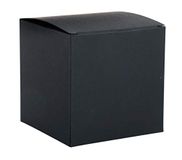 Rayher 67328576 vierkante kartonnen doos om te vullen, set van 3, geschenkdozen van karton, zwart, 10 x 10 x 10 cm