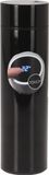 Bouteille isotherme / thermos en acier inoxydable pour le voyage, noir métallique 450 ml avec thermomètre intégré dans le bouchon