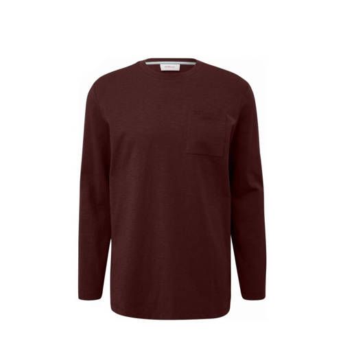 s.Oliver Regular Fit Longsleeve - Donkerrood