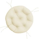 vidaXL Zitkussen rond ø 60x11 cm oxford stof crèmekleurig