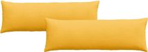 vidaXL Coussin d'assise - 2 pièces - Jaune clair - 120 x 40 cm - Tissu velours côtelé