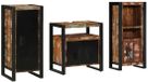 vidaXL Badkamermeubelset, 3-delig, gerecycled hout, robuust, industriële badkameropslag, rechthoekige kastset voor kleine ruimtes, minimalistische wandmeubels, stedelijke loft