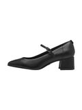 Tamaris Dames Pumps 1-22311-43 Zwart Leer Blokhak 4-5cm Maat 41