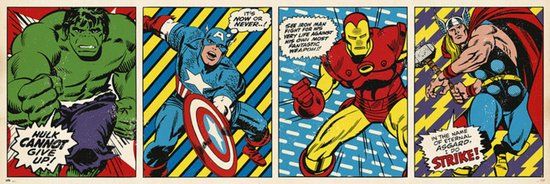 Grupo Your Decoration B.V. Poster Marvel Comics - Triptico 158x53cm