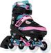 Sfr Skates Pixel patins à roulettes réglables pour femmes, rose, EU 29-33