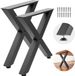 VEVOR Tafelpoten, Set van 2, 760x750 mm, X-Vormige Tafelvoet, Draagvermogen 1000 Kg, Tafelpoten van Koolstofstaal, Meubelvoeten, Tafelonderstel, Tafelpoten voor Bureaus, Salontafels, Eettafels, Zwart