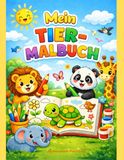 Mein Tiermalbuch: Ein buntes Kinder-Malbuch mit 40 Tieren zum Ausmalen, perfekt für Kindergartenkinder und Vorschüler