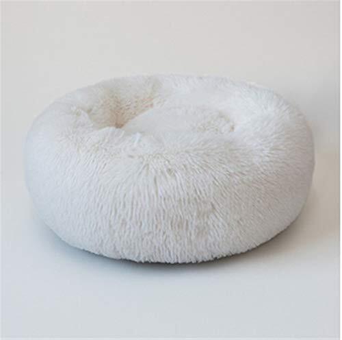 YABAISHI Yabaiishi rond pluche bed voor katten, zacht, lang, pluche, kattenbed, rond, voor kleine honden, katten, nest, winter, warm, bed, puppy tapijt, 50cm, 7