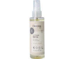 Derma Eco Lichaamsolie - met Jojobaolie, Amandelolie en Abrikozenpitolie - Parfumvrij - Allergy Certified - 150 ml